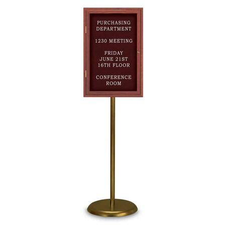 United Visual Products Corkboard, Double Door, Radius Frame, 42x32", Bronze/Cloud UV70025-BRONZE-CLOUD